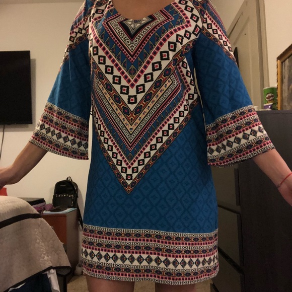 Must to go!! 🔔 3/4 sleeve printed shift dress - Picture 6 of 7